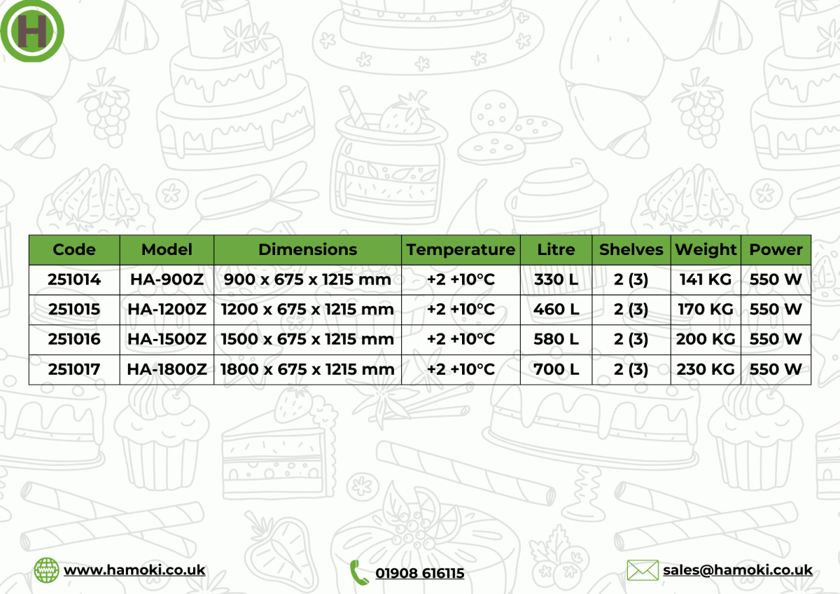 251015 - Commercial Cake Display Fridge & Counters - HA-1200Z - Image 3