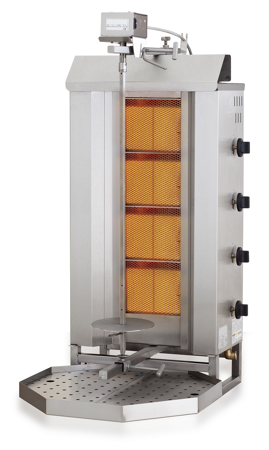 7049.0010-10823.jpg GYROS GRILL GAS MOTOR ON TOP 4 HEATING ZONES - Image 1