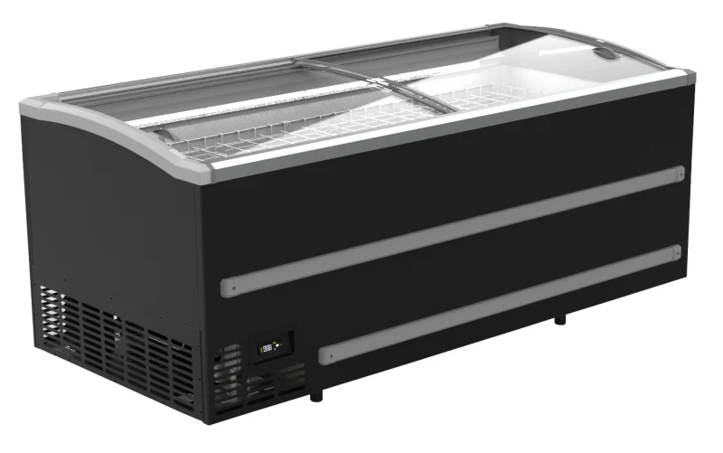 SUPERMARKET CHEST FREEZER BLACK 1880 MANUAL DEFROST