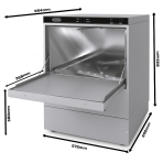 DISHWASHER FRONTLOADER ENT 500-230 DP 
WITH DRAIN PUMP - Image 2