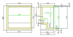 BACKBAR COOLER BLACK 2 DOORS
