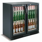 BACKBAR COOLER BLACK 2 DOORS