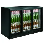 BACKBAR COOLER BLACK 3 SLIDING DOORS, image 2