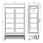 REFRIGERATOR WITH SLIDING GLASS DOORS BEZ-750 SL, image 3