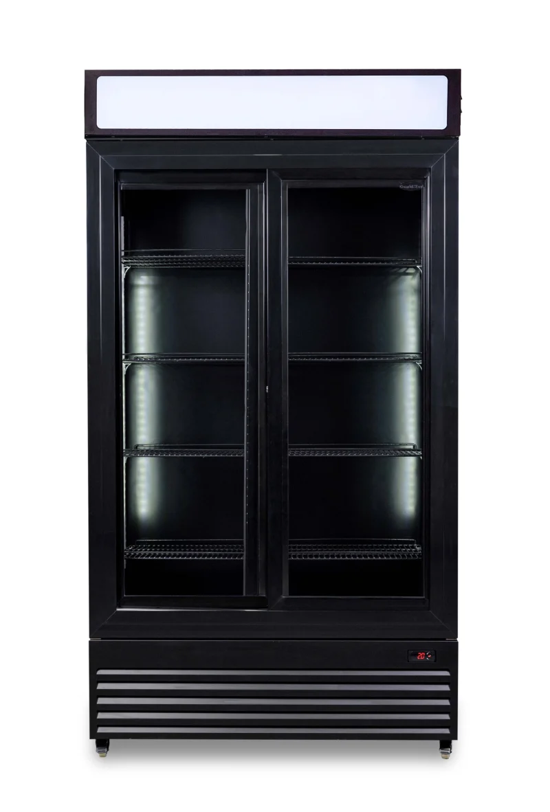 REFRIGERATOR WITH SLIDING GLASS DOORS BEZ-780 SL BLACK, image 2