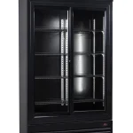 REFRIGERATOR WITH SLIDING GLASS DOORS BEZ-780 SL BLACK