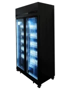 REFRIGERATOR 2 GLASS DOORS BLACK IRM-770R BL
