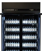 REFRIGERATOR 2 GLASS DOORS BLACK IRM-770R BL