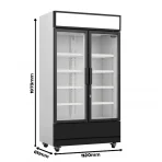 REFRIGERATOR 2 GLASS DOORS FCU-750, image 13
