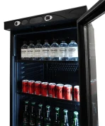 REFRIGERATOR 1 GLASS DOOR 382L BLACK WITHOUT LIGHT BOX, image 7