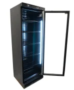 REFRIGERATOR 1 GLASS DOOR 382L BLACK WITHOUT LIGHT BOX, image 3