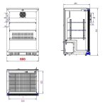 BACKBAR COOLER BLACK 1 DOOR - Image 2