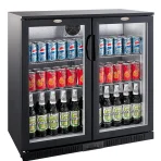 BACKBAR COOLER BLACK 2 DOORS