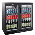 BACKBAR COOLER BLACK 2 DOORS