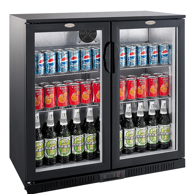 BACKBAR COOLER BLACK 2 DOORS
