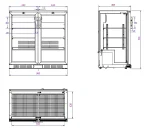 BACKBAR COOLER BLACK 2 DOORS, image 2