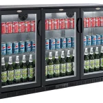 BACKBAR COOLER BLACK 3 DOORS