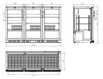 BACKBAR COOLER BLACK 3 DOORS, image 2