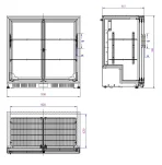 BACKBAR COOLER BLACK 2 SLIDING DOORS, image 2