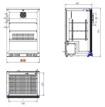 BACKBAR COOLER BLACK 1 DOOR - Image 2