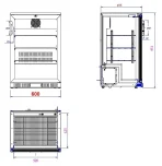 BACKBAR COOLER BLACK 1 DOOR, image 2