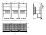 BACKBAR COOLER BLACK 3 DOORS, image 2