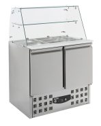 REFRIGERATED SALADETTE WITH GLASS COVER 2 DOORS