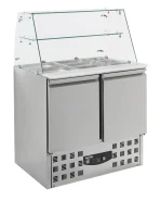 REFRIGERATED SALADETTE WITH GLASS COVER 2 DOORS