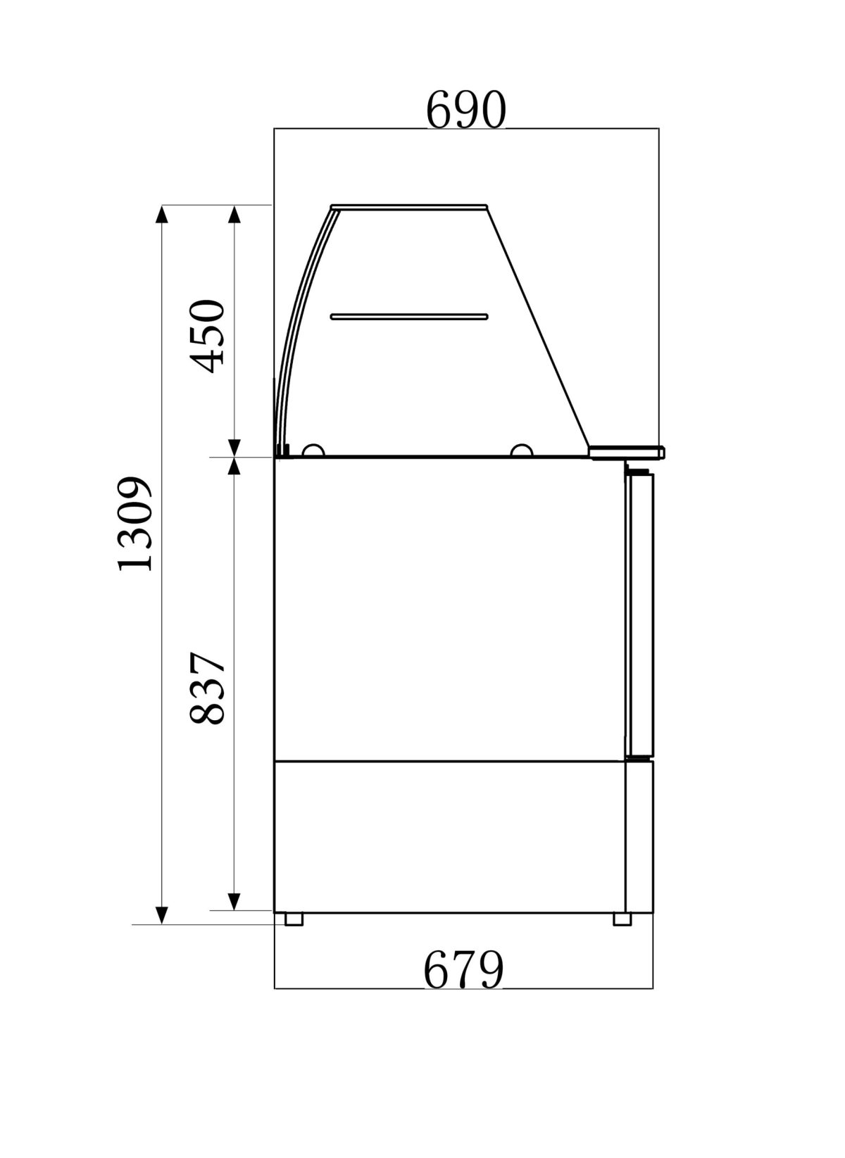 REFRIGERATED SALADETTE WITH GLASS COVER 2 DOORS - Image 2