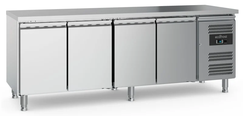 700 REFRIGERATED COUNTER 4 DOORS WITH ADJUSTABLE FEET