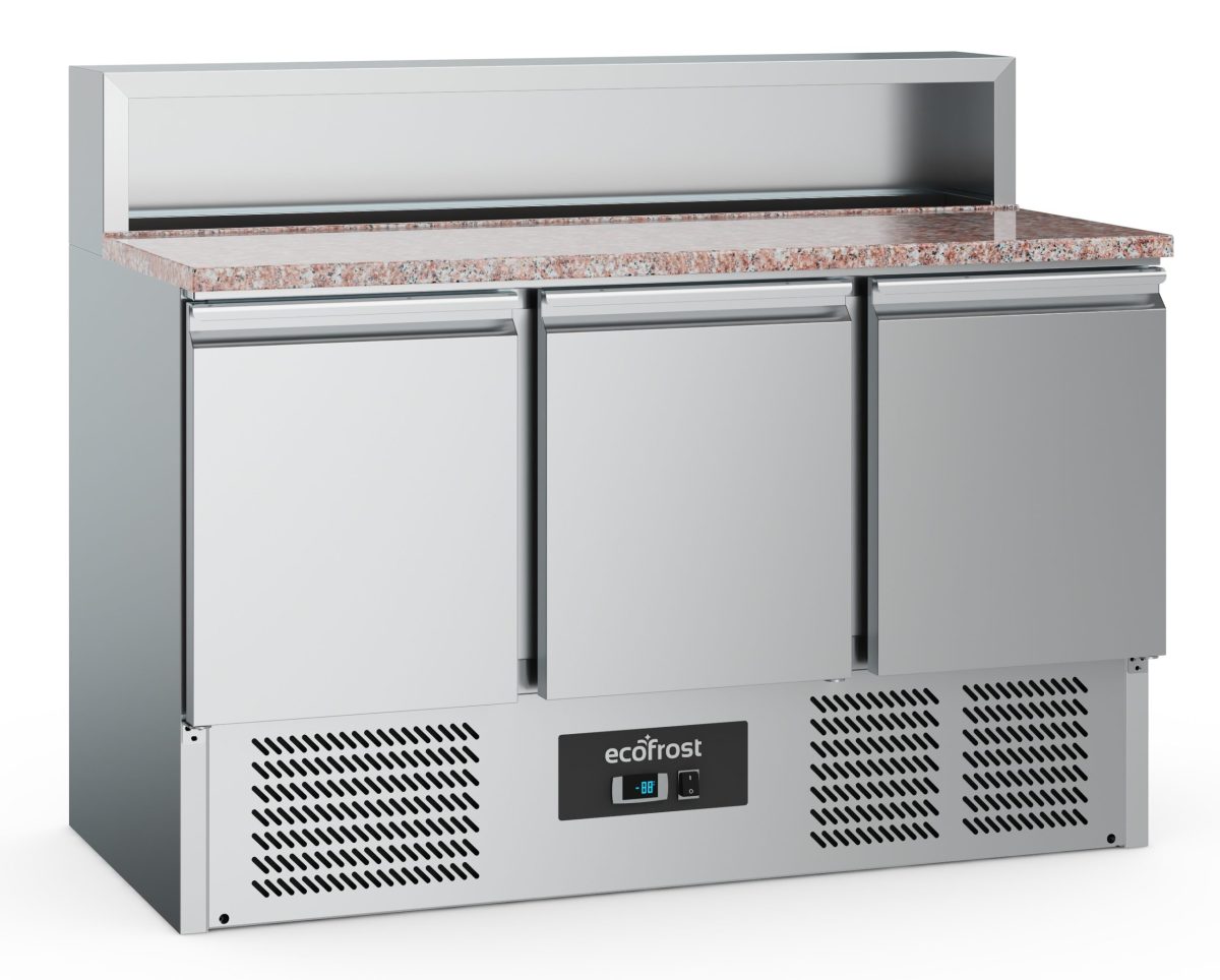 PIZZA COUNTER 3 DOORS 8x1/6GN CONTAINER - Image 1