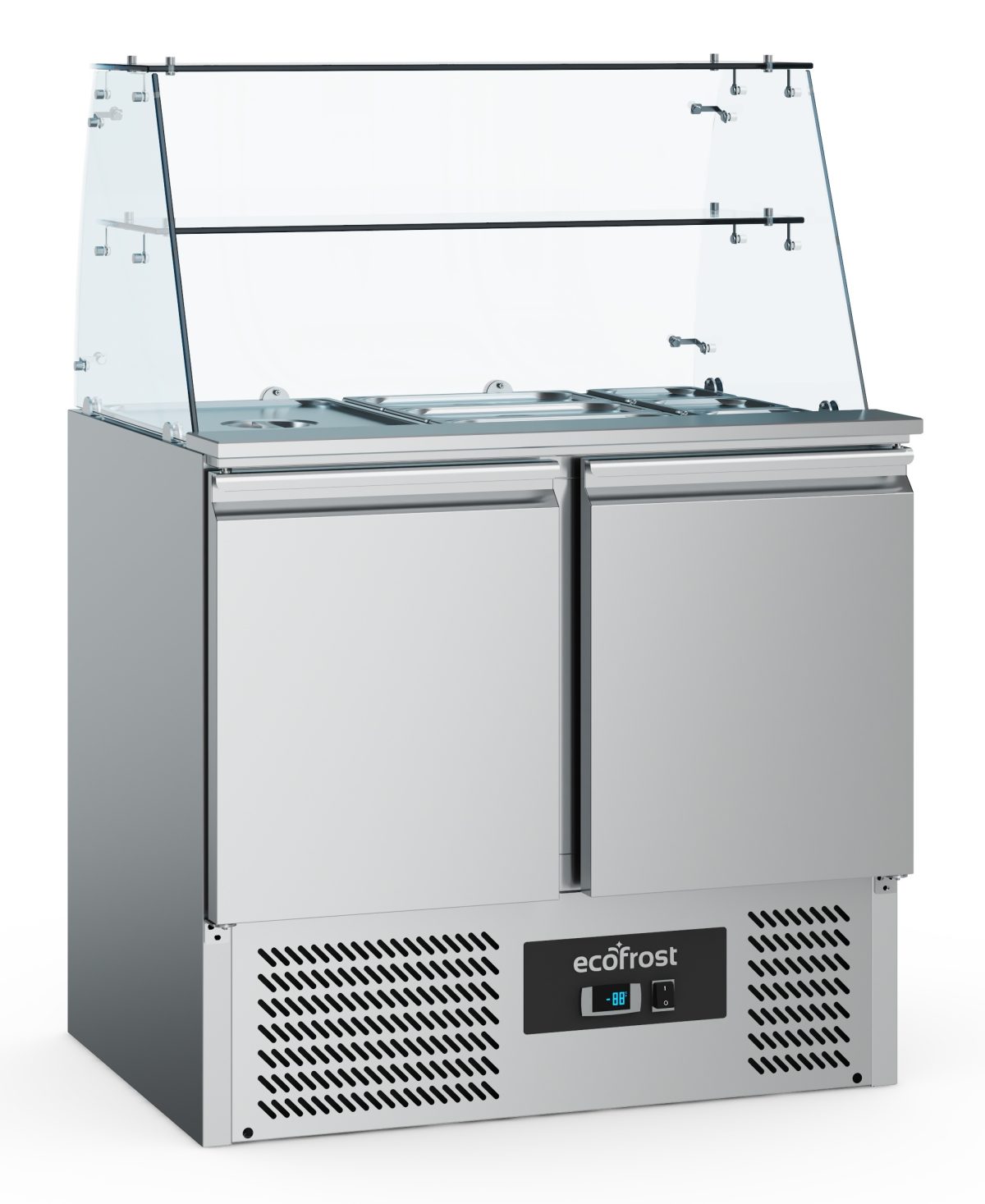 REFRIGERATED SALADETTE WITH GLASS COVER 2 DOORS - Image 1