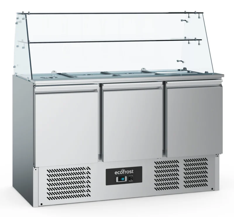 REFRIGERATED SALADETTES WITH GLAS 3 DOORS