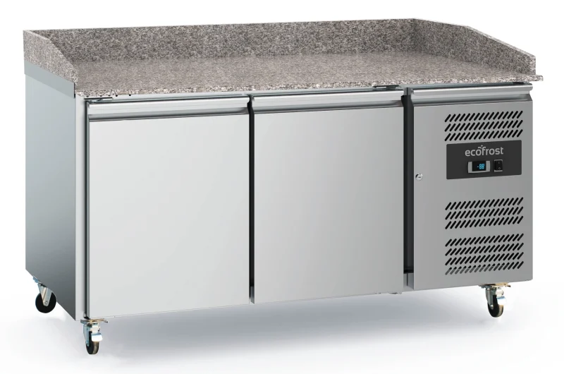 PIZZA COUNTER 2 DOORS WITH WHEELS