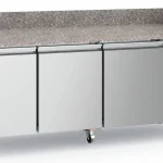 PIZZA COUNTER 3 DOORS WITH WHEELS
