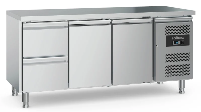 700 REFRIGERATED COUNTER 2 DOORS AND 2 DRAWERS WITH ADJUSTABLE FEET