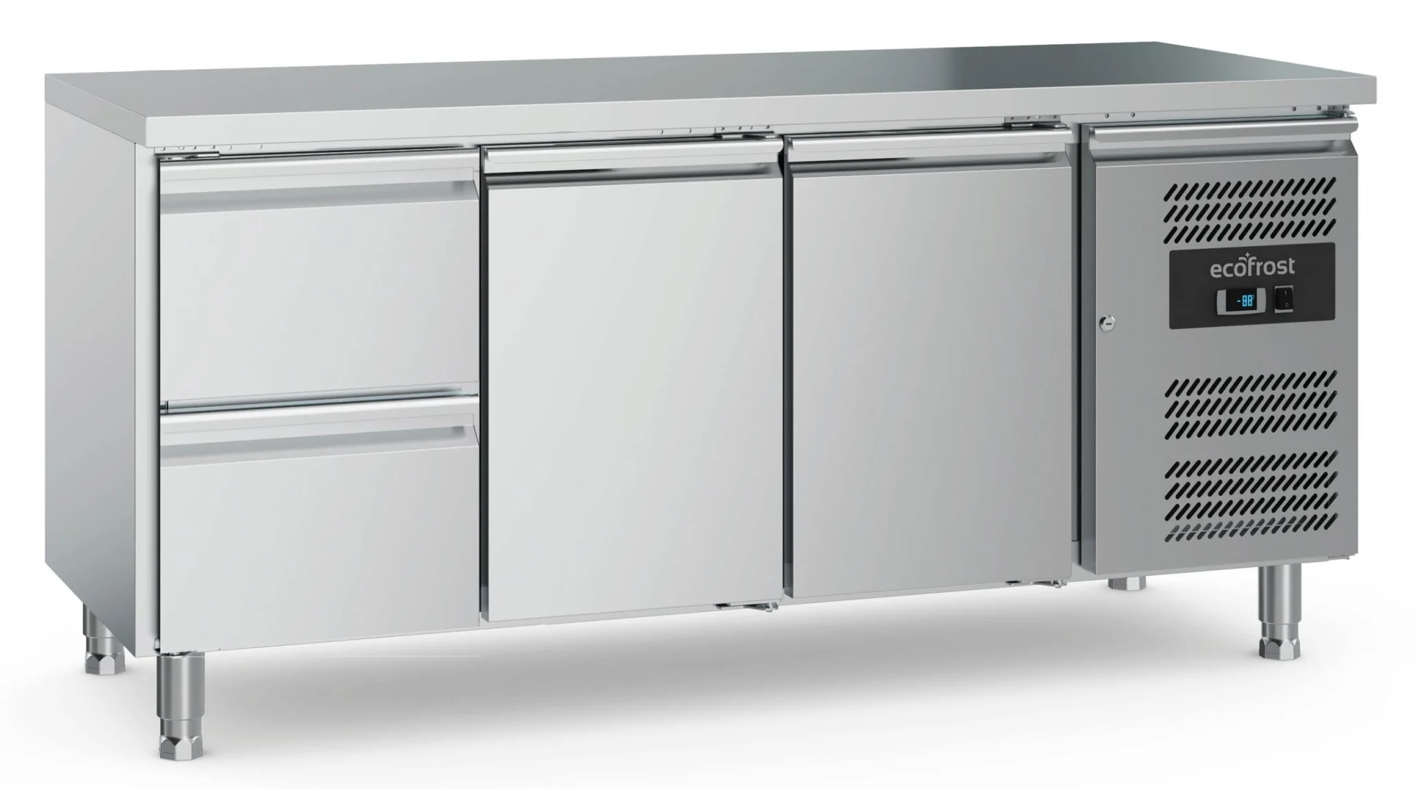 7950.5160-8871.jpg 700 REFRIGERATED COUNTER 2 DOORS AND 2 DRAWERS WITH ADJUSTABLE FEET