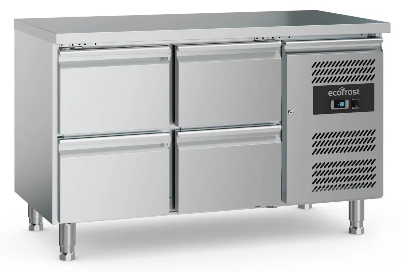 700 REFRIGERATED COUNTER 4 DRAWERS WITH ADJUSTABLE FEET