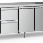 700 REFRIGERATED COUNTER 2 DOORS AND 4 DRAWERS WITH ADJUSTABLE FEET
