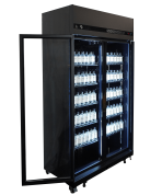 REFRIGERATOR 2 GLASS DOORS BLACK IRM-770 BL - Image 9