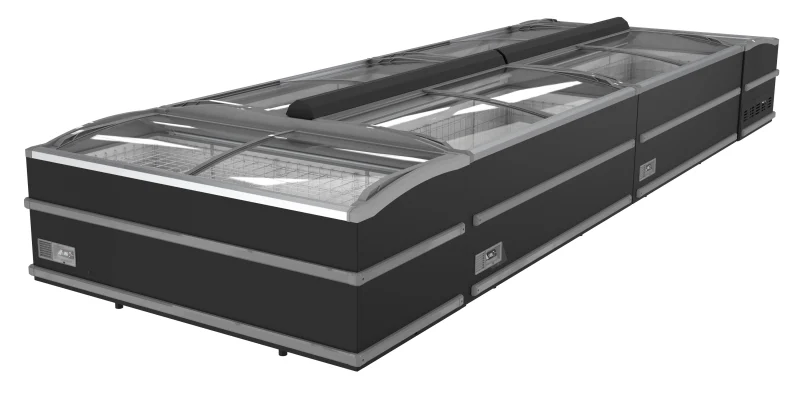 SUPERMARKET CHEST FREEZER BLACK 1880 MANUAL DEFROST, image 2
