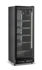 REFRIGERATOR 1 GLASS DOOR BLACK SVE-450 BL