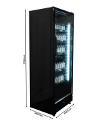 REFRIGERATOR 1 GLASS DOOR BLACK SVE-450 BL, image 18