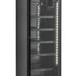 REFRIGERATOR 1 GLASS DOOR BLACK WITH LIGHT BOX SVE-450 BLC