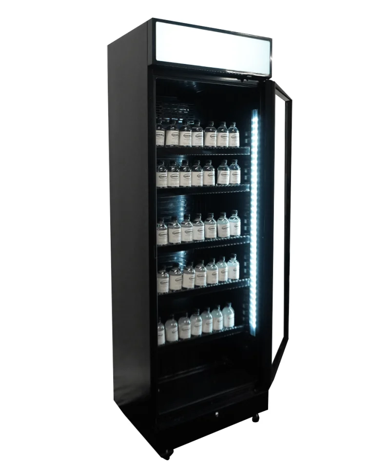 REFRIGERATOR 1 GLASS DOOR BLACK WITH LIGHT BOX SVE-450 BLC, image 2