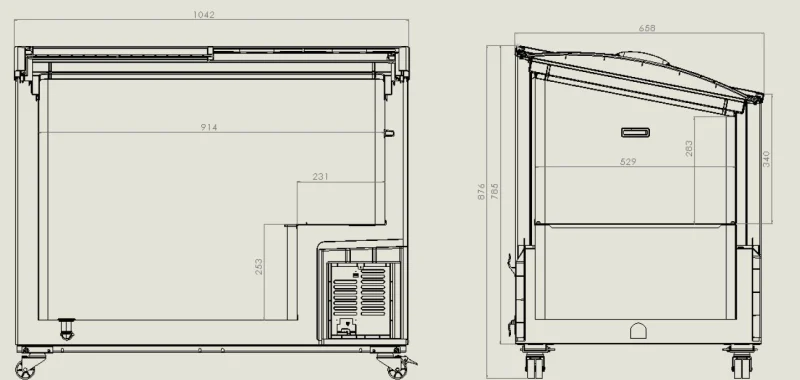 CHEST FREEZER GLASS COVER 297 L, image 2