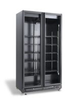REFRIGERATOR 2 GLASS DOORS BLACK NAP-850