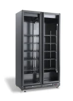 REFRIGERATOR 2 GLASS DOORS BLACK NAP-850