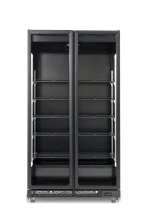 REFRIGERATOR 2 GLASS DOORS BLACK NAP-850, image 2