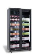 REFRIGERATOR 2 GLASS DOORS BLACK NAP-850, image 4